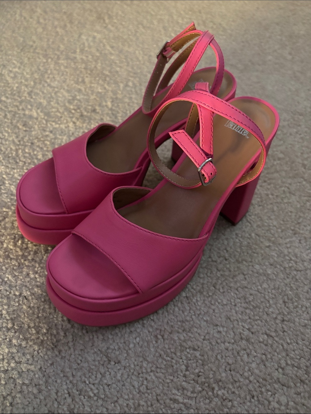 Wild Fable Platform Block Heel Sandals in Pink size 6
